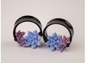 Blue pink succulents tunnels 10-25mm