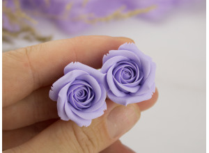 Custom color Lavender rose ear plugs 3-20mm