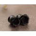 Black rose ear plugs Gothic flower gauge earrings for stretched ears Halloween tunnels Witchcraft jewelry Dark aesthetic wedding 