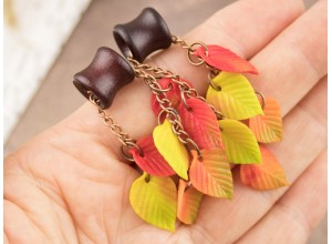Fall leaves copper chain tunnel hangers 8-20mm 