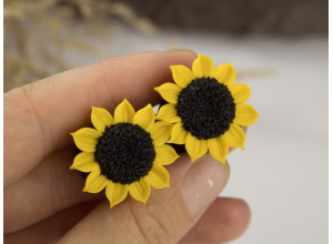 Sunflower plug earrings 3mm - 20mm