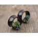 Green succulents tunnels Floral earrings for stretched earlobes Botanical plugs and gauges Handcrafted