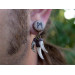 Viking earrings for men Regular studs or Plugs for stretched ears Custom protective rune Pagan Fangs Handmade