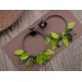 Dangle tunnel earrings for stretched ears with green leaves Summer jewelry Birthday gift for forest lover