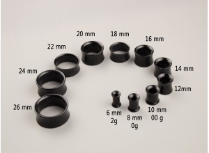 Tiny burgundy black rose ear tunnels 00g – 25mm