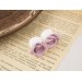 Dusty pink Blush rose earrings for stretched ears Gauges and tunnels Wedding floral jewelry Bridal gauges Handmade