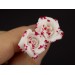 White bloody rose stud earrings Gothic flower Halloween jewelry Vampire gift Witchcraft Dark fashion Handmade