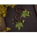 Maple leaves dangle plug earrings Woodland gauges Botanical jewelry for stretched ears
