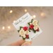 X-mas stud earring with festive bouquet Christmas flowers jewelry Cute gift idea for girlfriend wife sister daughter