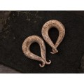 Spiral gauges ancient style jewelry for stretched ears Horn plugs and tunnels Bone textured tentacle earrings