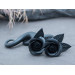 Gothic style black rose faux or real gauges Dark fashion jewelry for stretched ears Witch earrings Halloween