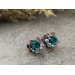 Teal wedding jewelry for stretched ears Custom colors Bridal ear plugs Bridesmaid tunnels Rose gauges Floral Handmade