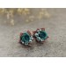 Teal wedding jewelry for stretched ears Custom colors Bridal ear plugs Bridesmaid tunnels Rose gauges Floral Handmade