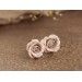 Wedding plug earrings for gauged earlobes Beige rose tunnels Custom colors Bridesmaid gift Handmade